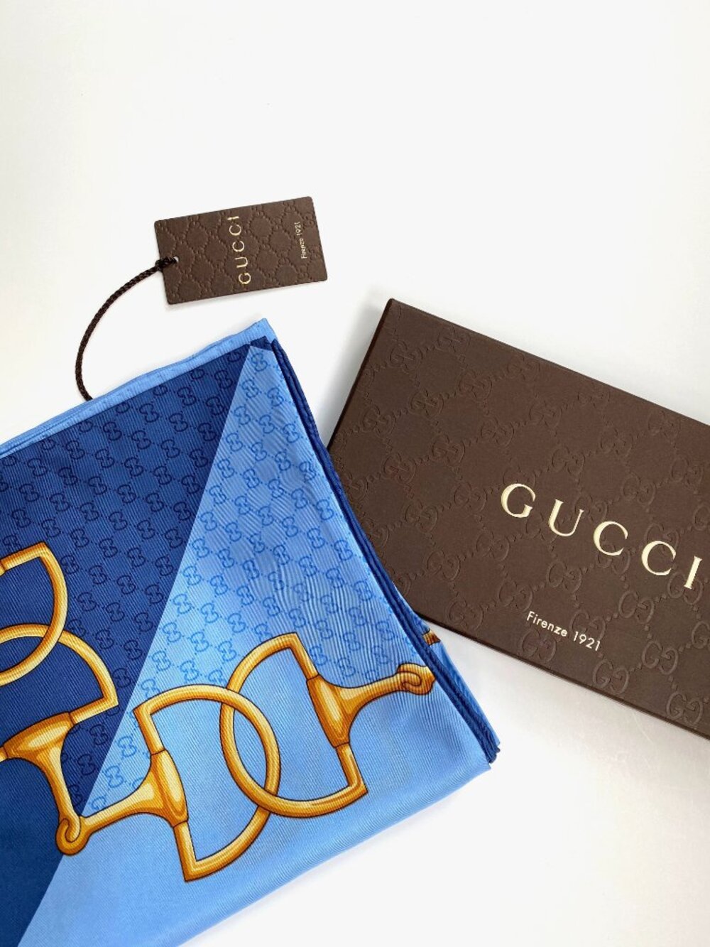 New Gucci Scarf Equestrian Horsebit Chain Silk Wrap with Gucci Gift Box